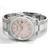 ロレックススーパーコピー ROLEX パーペチュアル デイトジャスト メンズ 116244 オイスターブレス ピンク69ダイヤ