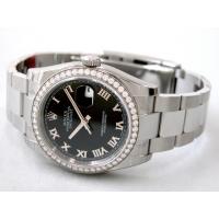 ロレックススーパーコピー ROLEX パーペチュアル デイトジャスト メンズ 116244 オイスターブレス ブラックローマ