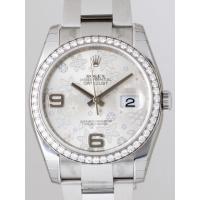 ロレックススーパーコピー ROLEX パーペチュアル デイトジャスト メンズ 116244 オイスターブレス シルバーフラワー
