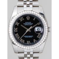 ロレックススーパーコピー ROLEX パーペチュアル デイトジャスト メンズ 116244 ジュビリーブレス ブラックローマ