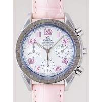 オメガスーパーコピー スピードマスター 3834.74.34 ピンク皮 ホワイトシェルピンクアラビア