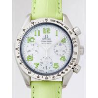 オメガスーパーコピー スピードマスター 3834.72.35 ｸﾞﾘｰﾝ皮 ホワイトシェルグリーンアラビア
