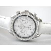 オメガスーパーコピー スピードマスター 3815.77.36 ダイヤベゼル 白皮 ホワイトシェル