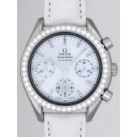 オメガスーパーコピー スピードマスター 3815.77.36 ダイヤベゼル 白皮 ホワイトシェル