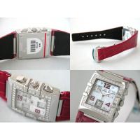 オメガスーパーコピー コンステレーション 1847.73.31 クアドラ クロノ ダイヤベゼル レッド皮 ホワイトシェル 4Pダイヤ