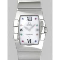 オメガスーパーコピー コンステレーション 1584.79 クアドレラ ミニ ホワイトシェル レディース