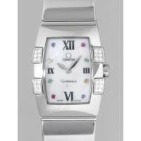 オメガスーパーコピーコンステレーション 1585.79 クアドレラ ミニ ダイヤモンド ホワイトシェル