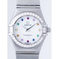 オメガスーパーコピー コンステレーション ミニ 1460.79 アイリス ダイヤベゼル カラーストーン ホワイトシェル