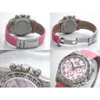 ロレックス ROLEX デイトナ 116519NR ビーチ ピンクリザード皮ベルト ピンクシェルローマ