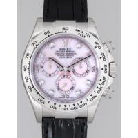 ロレックススーパーコピー ROLEX デイトナ 116519NG 黒皮 ピンクシェル 自動巻