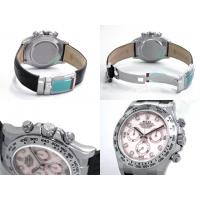 ロレックススーパーコピー ROLEX デイトナ 116519NG 黒皮 ピンクシェル 自動巻