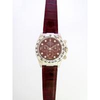 ロレックススーパーコピー ROLEX デイトナ 116519G ボルドー皮 ルベライト メンズ