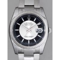 ロレックススーパーコピー ROLEX パーペチュアル デイトジャスト メンズ 116234 オイスターブレス ブラック／シルバー