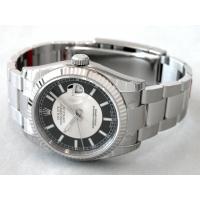 ロレックススーパーコピー ROLEX パーペチュアル デイトジャスト メンズ 116234 オイスターブレス ブラック／シルバー