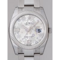 ロレックススーパーコピー ROLEX パーペチュアル デイトジャスト メンズ 116234 オイスターブレス シルバーフラワー