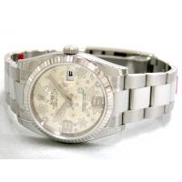 ロレックススーパーコピー ROLEX パーペチュアル デイトジャスト メンズ 116234 オイスターブレス シルバーフラワー