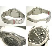 ロレックススーパーコピー ROLEX パーペチュアル デイトジャスト メンズ 116234 オイスターブレス ブラックアラビア