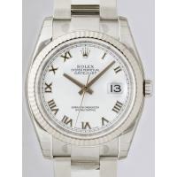 ロレックススーパーコピー ROLEX パーペチュアル デイトジャスト メンズ 116234 オイスターブレス ホワイトローマ