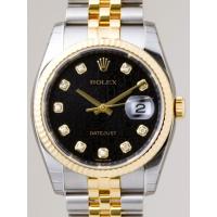 ロレックススーパーコピー ROLEX パーペチュアル デイトジャスト メンズ 116233J ジュビリーブレス ブラックコンピューター