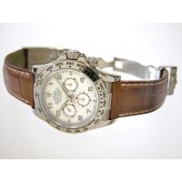 ロレックスコピー ROLEX デイトナ 116519 茶皮 ホワイトアラビア メンズ