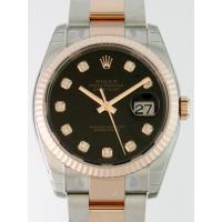 ロレックススーパーコピー ROLEX パーペチュアル デイトジャスト メンズ 116231G オイスターブレス ブラック