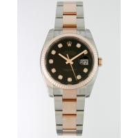 ロレックススーパーコピー ROLEX パーペチュアル デイトジャスト メンズ 116231G オイスターブレス ブラック
