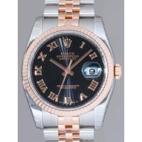 ロレックススーパーコピー ROLEX パーペチュアル デイトジャスト メンズ 116231 ジュビリーブレス ブラックサンビームローマ