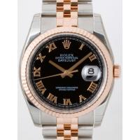 ロレックススーパーコピー ROLEX パーペチュアル デイトジャスト メンズ 116231 ジュビリーブレス ブラックローマ