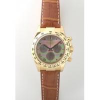 ロレックススーパーコピー ROLEX デイトナ 116518NR 茶皮 ブラックシェル
