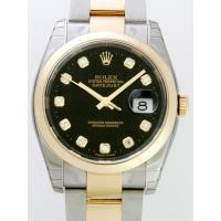 ロレックススーパーコピー ROLEX パーペチュアル デイトジャスト メンズ 116203G オイスターブレス ブラック