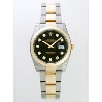 ロレックススーパーコピー ROLEX パーペチュアル デイトジャスト メンズ 116203G オイスターブレス ブラック