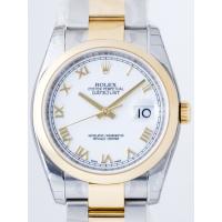 ロレックススーパーコピー ROLEX パーペチュアル デイトジャスト メンズ 116203 オイスターブレス ホワイトローマ