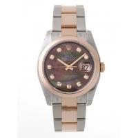 ロレックススーパーコピー ROLEX パーペチュアル デイトジャスト メンズ 116201NG オイスターブレス ブラックシェル