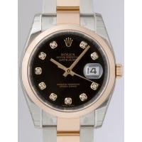 ロレックススーパーコピー ROLEX パーペチュアル デイトジャスト メンズ 116201G オイスターブレス ブラック