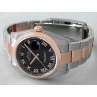 ロレックススーパーコピー ROLEX パーペチュアル デイトジャスト メンズ 116201 オイスターブレス ブラックローマ