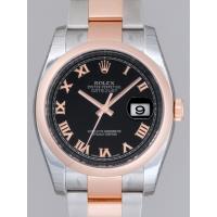 ロレックススーパーコピー ROLEX パーペチュアル デイトジャスト メンズ 116201 オイスターブレス ブラックローマ