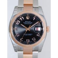 ロレックススーパーコピー ROLEX パーペチュアル デイトジャスト メンズ 116201 オイスターブレス ブラックコンセットアラビア