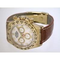 ロレックススーパーコピー ROLEX デイトナ 116518G 茶皮 ホワイト 自動巻 メンズ