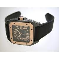 カルティエスーパーコピー Cartier サントス100 LM カーボン W2020009 PG/SS ブラック
