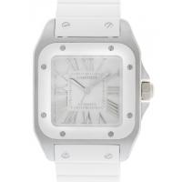 カルティエスーパーコピー Cartier サントス100 MM レディース W20129U2 白ラバー ホワイト