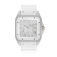 カルティエスーパーコピー Cartier サントス100 MM レディース W20129U2 白ラバー ホワイト