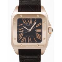 カルティエスーパーコピー Cartier サントス100 2007年限定 W20127Y1 ＰＧ 茶皮 ブラウン