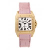 カルティエスーパーコピー Cartier サントス100 MM レディース W20112Y1 ＹＧ 皮 ホワイト