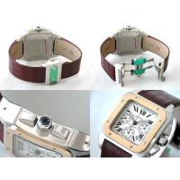 カルティエスーパーコピー Cartier サントス100 W20091X7 ＳＧ クロノグラフ 茶皮 ホワイト