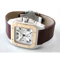 カルティエスーパーコピー Cartier サントス100 W20091X7 ＳＧ クロノグラフ 茶皮 ホワイト