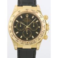 ロレックスコピー ROLEX デイトナ 116518 黒皮 ブラック