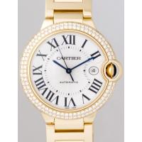 カルティエスーパーコピー Cartier バロンブルー ケースダイヤ WE90073 YＧ LＭ シルバー