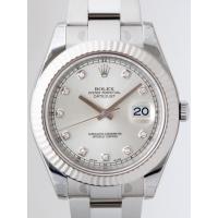 ロレックススーパーコピー ROLEX パーペチュアル デイトジャストII メンズ 116334G オイスターブレス シルバー