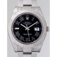 ロレックススーパーコピー ROLEX パーペチュアル デイトジャストII メンズ 116334 オイスターブレス ブラック/ブラックローマ