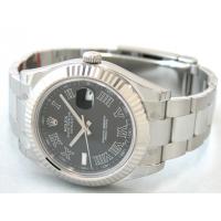 ロレックススーパーコピー ROLEX パーペチュアル デイトジャストII メンズ 116334 オイスターブレス ブラック/ブラックローマ